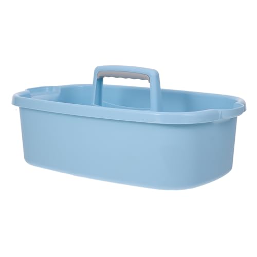 Mipcase Plastic Organizer with Handle Versatile Cleaning Tool Storage Basket for Bathroom Dorm Kitchen Garden Supplies Durable Container for Household Items