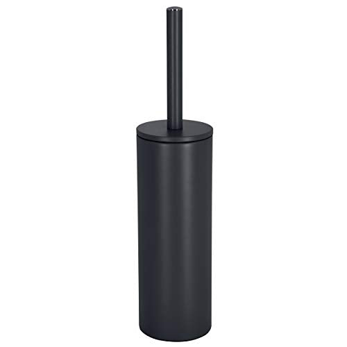 Spirella Toilet Brush with Stainless Steel Support Akira matt, Metal, Black/White, 40 x 9.5 x 9.5 cm - color: Black/White