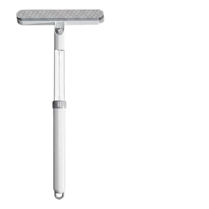 Window Screen Cleaning Brush, 2027 New 2 in 1 Window Cleaning Brush with Adjustable Handle, Mesh Screen Cleaner with Cleaning Solution for Glass, Window Scrubber for Home and Kitchen (Grey) - color: Gray