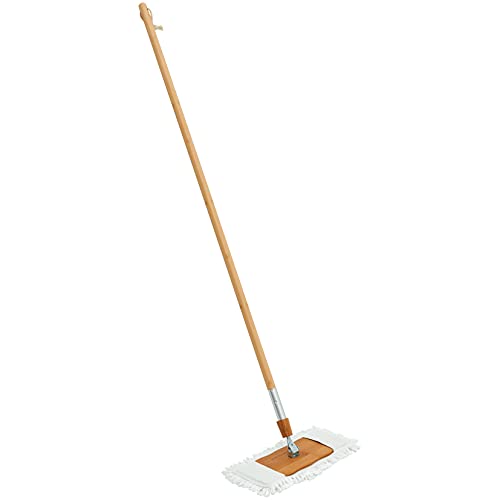 Harper Live.Love.Clean. Bamboo 2-in-1 Smooth Surface Wet/Dry Dust Mop with (2) Washable Wraparound Pads for Cleaning Dust, Pet Hair & Fine Dry Dirt - style: Bamboo Household Wet/Dry Mop