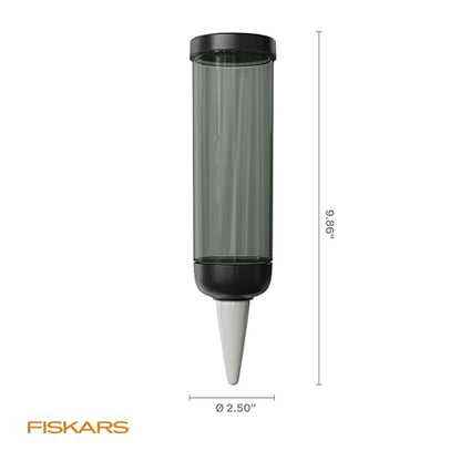 Fiskars Watering Spike for Indoor Plants, Self-Watering Device to Water Plants While Away, Continuous Hydration for Care on Vacation & Travel, Porous Ceramic Cone Stake for Slow Release, 11.75 oz - size: Watering Spike