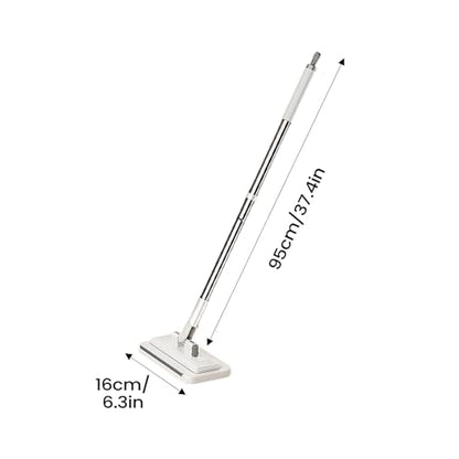 No Wash Mop - Clip Design No Touch Wet Dry Use Cleaning Tool, 1 Pack Hands-Free Scrubber for Household Sanitation, Zero Contact Wiper with Towel Clamp, Utility Item, Floor Pad for Marble - color: 95cm