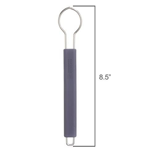Redecker Dish Brush Handle, Stainless Steel & Silicone – Dark Blue – Patented Replaceable Head System, Made in Germany - color: Dark Blue