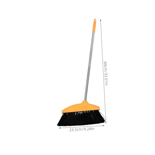 Amosfun Soft Bristle Broom with Long Handle Heavy Duty Indoor and Outdoor Sweeping Broom for Home Cleaning Non-Stick for Kitchen and Garage