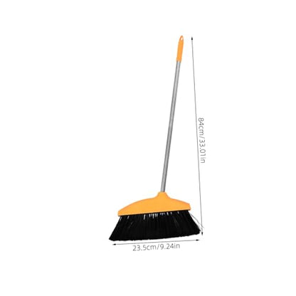 Amosfun Soft Bristle Broom with Long Handle Heavy Duty Indoor and Outdoor Sweeping Broom for Home Cleaning Non-Stick for Kitchen and Garage