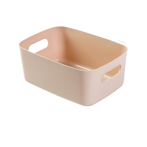 Plastic Storage Bins and Baskets for Efficient Home Classroom Organization Plastic Storage Container Under Bed,Under Sink Bathroom Organizer (Medium pink) - style: Medium pink