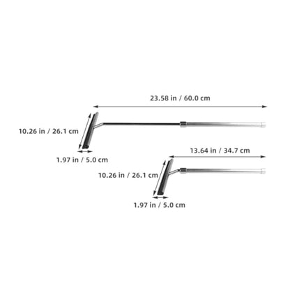 Universal 23-inch Extendable Shower Squeegee and Window Cleaning Tool, Stainless Steel Tile and Glass Wiper for Bathroom, Car, and Home Use