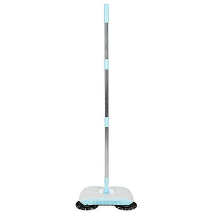 Hand Push Sweeper, Household Hand Sweeping Machine, Non Electric Sweeper Mop Broom Dustpan Floor Cleaning Tools for Cleaning Hair, Fruit Shell, Dust, etc - Angle Changable Freely(Blue)