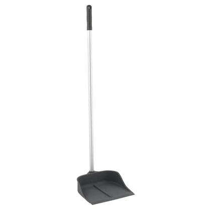 Silicone Dust Pan with Handle Lobby Dustpan with Long Handle Stand Up Dustpan, 35" Aluminum Long Handle, by Superio - style: Dustpan
