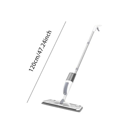Mop with Sprayer - Dry Wet Duster Washable Pad, Floor Cleaning Kit, Stainless Steel Accessory Case Unit, Technical PP Hardware | for Kitchen Home Tile Laminate Apartment Bathroom 120cm