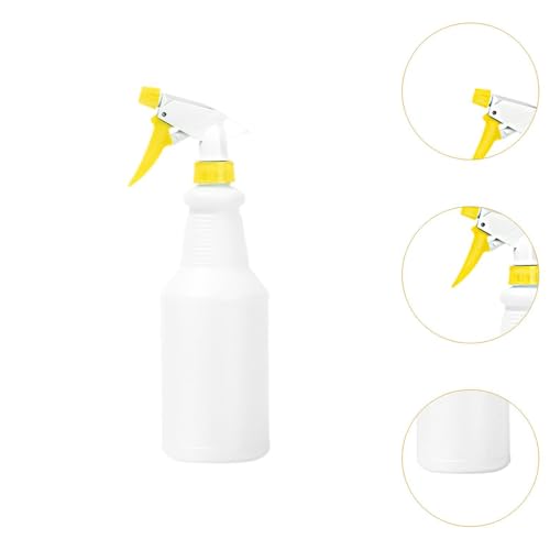 jojomis Spray Bottle Adjustable Nozzle 600 ml Heavy Duty Refillable for Hair Cleaning Solutions Kitchen Garden Plant Misting- Yellow