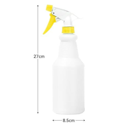 jojomis Spray Bottle Adjustable Nozzle 600 ml Heavy Duty Refillable for Hair Cleaning Solutions Kitchen Garden Plant Misting- Yellow