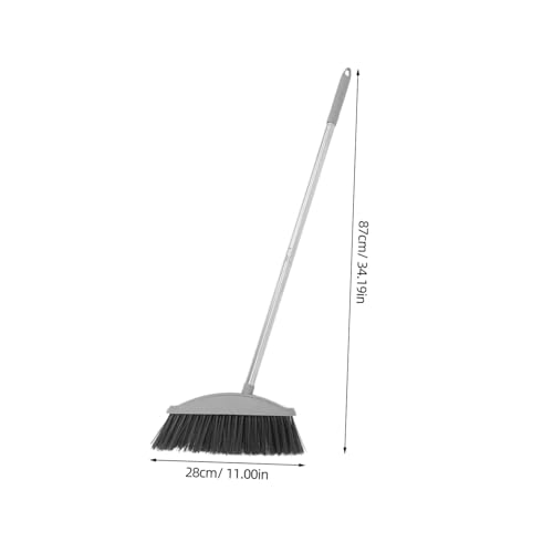 Long Handle Sweeping Broom Rotatable Handle Heavy Duty Outdoor Broom for Cleaning for Pet Hair and Rubbish Removal