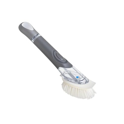 CELOX Soap Dispensing Dish Scrub Brush, Dish Wand for Kitchen, Gray