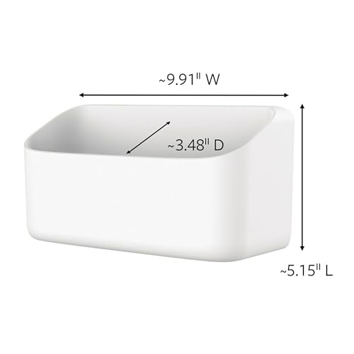 Command 10 Lb Large Organizing Caddy with 4 Strips, 9.91" x 3.38" x 5.15", Heavyweight Damage-Free Hanging for Organizing Cleaning Supplies, Closet, and Pantry