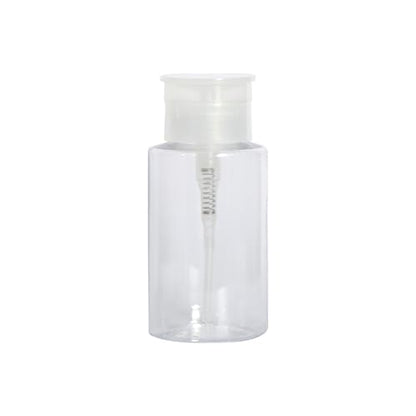 1Pcs Leak-Proof & Portable Push Down Pump Dispenser Bottles: Refillable Clear Containers for Nail Polish, Makeup Remover, Travel, Salon, Hospital Use (1, Clear) - color: Clear