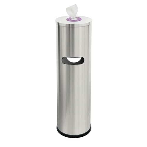 Tazza Budget Gym Equipment Wipe Dispenser – Ultra-Discount Model with Lift-Off Access, Compact Wipes Holder & Built-in Trash Can