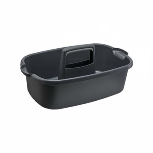 Qianly Cleaning Bin Large Capacity Utility Tool Basket Wear-Resistant Handled Storage Tote for Cleaners, Under Sink, Dark Gray - color: Dark Gray
