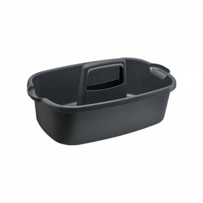 Qianly Cleaning Bin Large Capacity Utility Tool Basket Wear-Resistant Handled Storage Tote for Cleaners, Under Sink, Dark Gray - color: Dark Gray