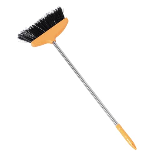 KALLORY Soft Bristle Sweeping Broom with Metal Handle Household Floor Sweeping Broom for Indoor and Outdoor Use Suitable for Kitchen and Garage Cleaning