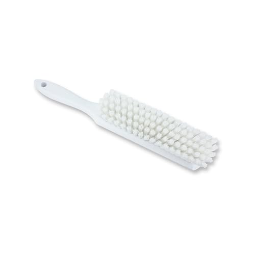 SPARTA Handheld Soft Counter Brush 8 Inch Bristle Span, Multi-Use Dust Brush with 5 Inch Handle for Tables, Countertops, and Delicate Surfaces, Polyester, White - color: White