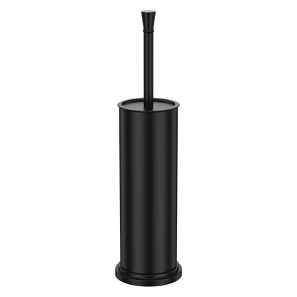 Toilet Brush and Holder Set：304 Stainless Steel Heavy Duty Toilet Bowl Brush，Removable Inner Bowl and Splash Protection，Bathroom Toilet Brush-Dense Bristles for Through Cleaning - color: Black