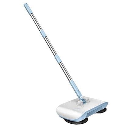 Carpet Sweeper Manual Manual Vacuum Sweeper 2 in 1 Hand Push 180 Degree Rotating Sweeping Mop Crumb Vacuum Cleaner Home Cleaning Tool Blue - color: Blue