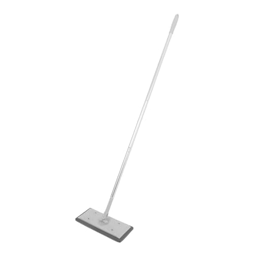 Cabilock Adjustable Section Telescopic Cleaning Mop with Reinforced Aluminum Pole Electrostatic Flat Mop for Efficient Dust Collection Hardwood Floors Includes Window Squeegee for Shower
