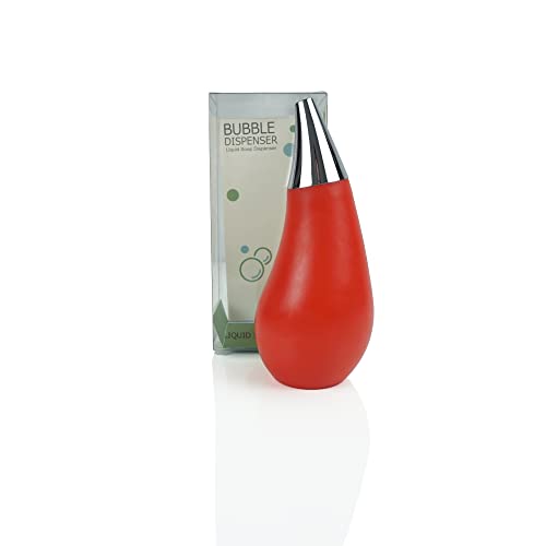 Kitchen Bathroom Counter top Squeezable Soap Dispensers Tear Drop Shape Bottle (Red, ~7oz) - color: Red, size: ~7oz
