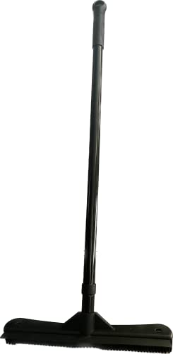 Pet Hair Remover Carpet Rake - Rubber Broom for Pet Hair Removal Tool with Squeegee & Telescoping Handle
