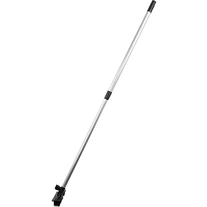 ForPro Extendable Salon Broom, Non-Scratch Rubber Bristles, Aluminum Handle Adjustable to 51.5”, Ideal for Pet Hair, Lint, Dust, Dirt, Black