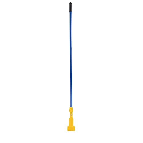 Matthew Cleaning Commercial Quick-Change Iron Mop Handle for Floor Cleaning Heavy Duty Mop Stick Replacement 60inch Jaw Clamp-Style Wet Mop Gripper Holder Handle 12 Packs - color: Small Jaw Clamp - Blue