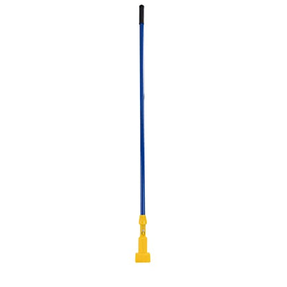 Matthew Cleaning Commercial Quick-Change Iron Mop Handle for Floor Cleaning Heavy Duty Mop Stick Replacement 60inch Jaw Clamp-Style Wet Mop Gripper Holder Handle 12 Packs - color: Small Jaw Clamp - Blue