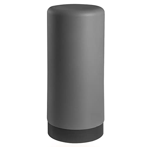 ElmRidge Dish Soap Silicone Dispenser for Kitchen Sink,Squeeze Washing Up Liquid and Hand Soap,Round refillable Silicone Bottles,Easy to Fill and to use, 8.5 oz,Black 2.4 x 2.4 x 5.5 inches (Gray) - color: Gray