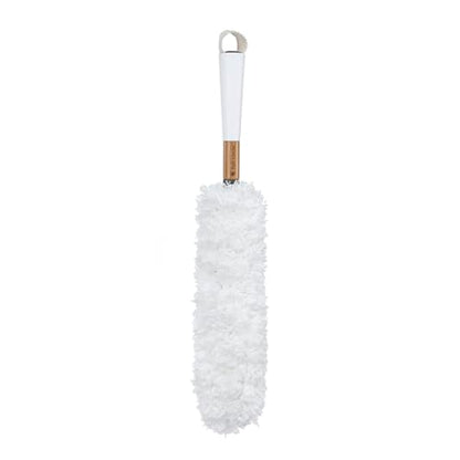 Full Circle Dust Whisperer Microfiber Duster - Machine Washable, For Ceiling Fans, Blinds, Furniture - White - color: White