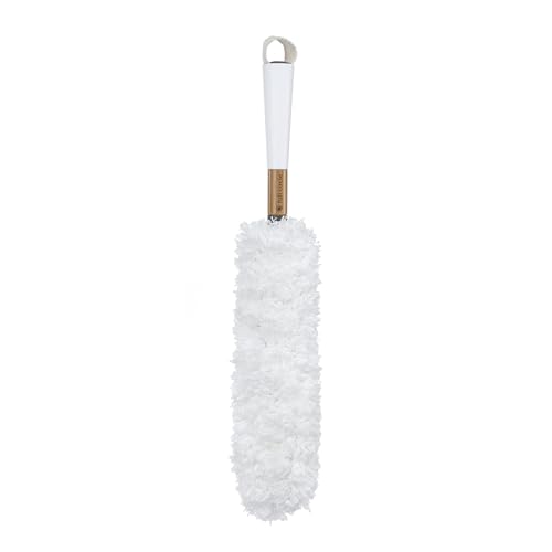 Full Circle Dust Whisperer Microfiber Duster - Machine Washable, For Ceiling Fans, Blinds, Furniture - White - color: White