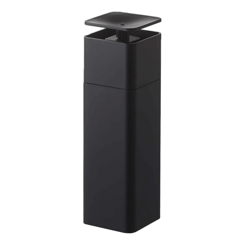 Yamazaki Home One Handed Dispenser, Plastic, 8.5 Fluid oz. | 250 milliliters, No Assembly Req. - color: Black