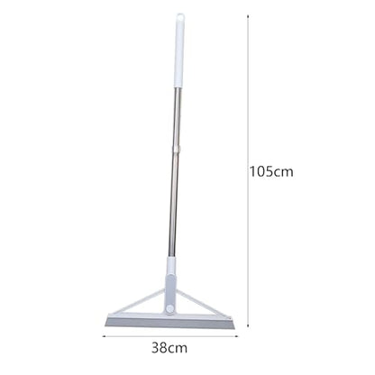 Magic Squeegee Broom for Floor - Multifunction Rubber Brooms with 41" Adjustable Handle Household Cleaning Sweeper for Pet Hair, Carpet, Water