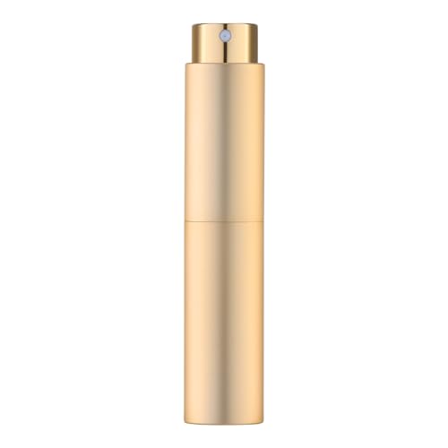 Tekson 10ml Travel Perfume Atomizer Refillable, Mini Cologne Spray Bottle Empty, Small Coffee Spray Bottle (Gold) - color: gold