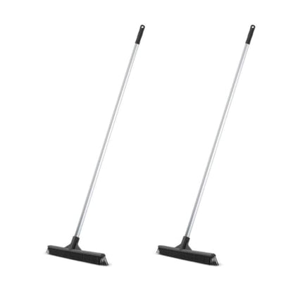 Superio 16” Pet Hair Remover Silicone Broom - Carpet Rake for Fur Removal - Rug Rake to Fluff Carpet – for Dust on Hardwood Floor & Tile – Rinse to Clean, 2 Pack