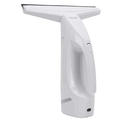 Fockety Window Vacuum Squeegee, Electric Window Cleaner Handheld Car Glass Cleaner,Shower Squeegee with 100ml Water Tank for Shower Doors Mirrors Glass and Car (White) - color: White
