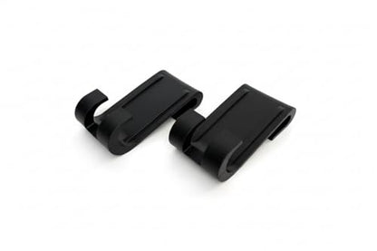 NELI Set of 2 Glass Wall Hooks, Shower Screen & Door Hooks (Black) - color: Black