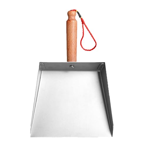 VOSAREA Mini Dustpan Stainless Steel Small Dustpan Portable Short Handle Compact Dust Pan for Workshop Table Desk Key Board
