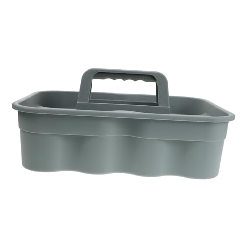 GLEAVI Large Capacity Storage Basket Handheld Cleaning Tote Sturdy Plastic Dividers for Dorm Car Office
