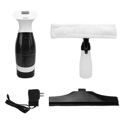 Yosoo Portable Window Vacuum Squeegee, Cordless Automatic Electric Wiping Tool, Intelligent Water Absorption, Prevent Condensation Function, Strong Suction Power, Li ion Battery (US Plug 100-240V)