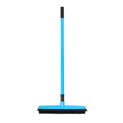 Pet Carpet Cleaning Brush, Rubber Hair Broom with Telescoping Handle, Red - Efficient Fur Removal, Easy Maintenance, Ideal for Pets and Homes (Blue) - color: Blue
