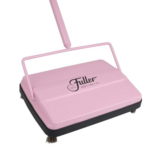 Fuller Brush 17072 Electrostatic Carpet & Floor Sweeper - 9" Cleaning Path - Lightweight - Ideal for Crumby Messes - Works On Carpets & Hard Floor Surfaces - Pink - color: Pink