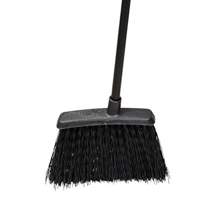 Carlisle FoodService Products Duo-Sweep Plastic Small Debris Broom with Handle, 48 Inches, Black, (Pack of 12) - color: Black, size: Pack of 12, 48 Inches