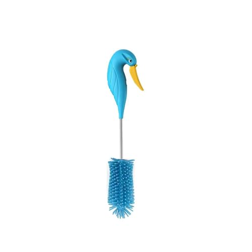 Silicone Bottle Brush Semi-Automatic Bottle Cleaner Brush for Baby, Sports, Vase, Glassware, and Smaller Diameter Openings