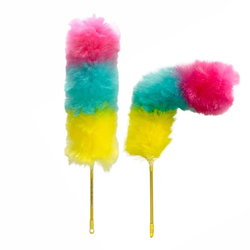 Kitchen + Home Large Static Duster - 27" Inch Electrostatic Feather Duster attracts dust Like a Magnet! - Cotton Candy - color: Cotton Candy